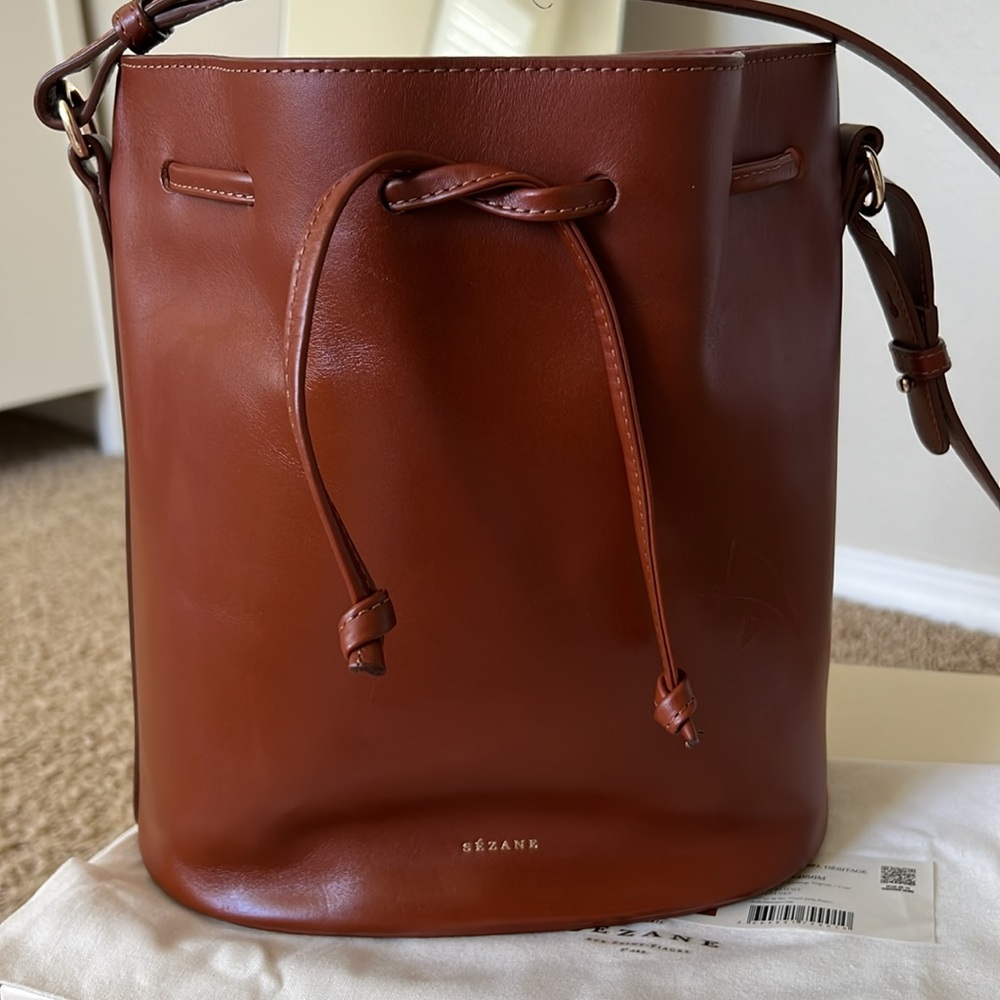 Sezane Brown Leather Handbag